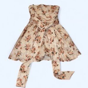 Windsor Floral Dress - Cream and Pink